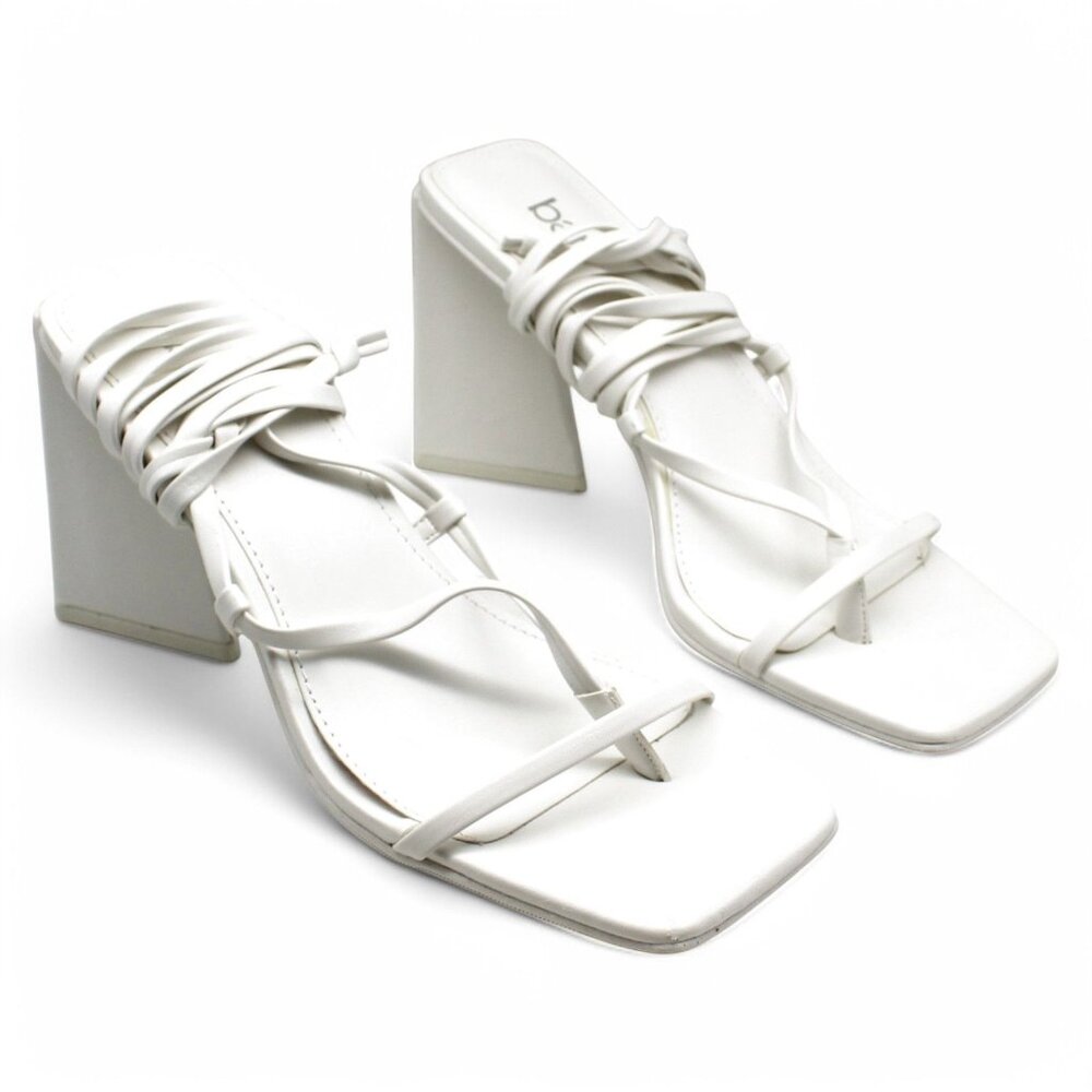 Elegant White Strappy Heels
